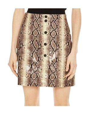 Sandro Paris Kimberlay python effect leather mini skirt NWT - Size 10 US